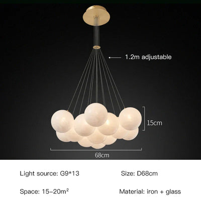 Lunara | Celestial Bubble Chandelier - OpalDwell