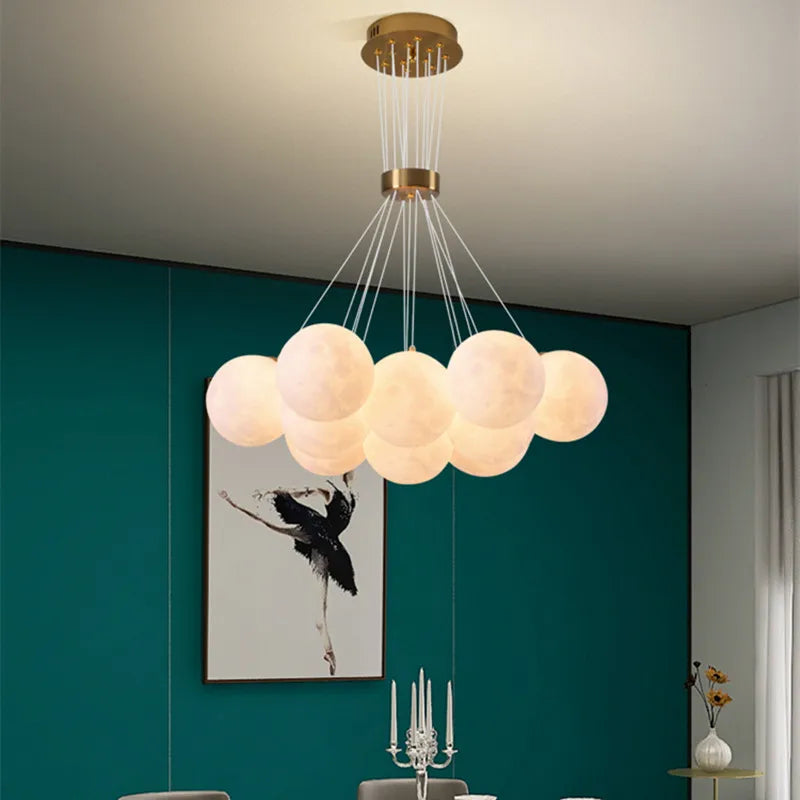 Lunara | Celestial Bubble Chandelier - OpalDwell