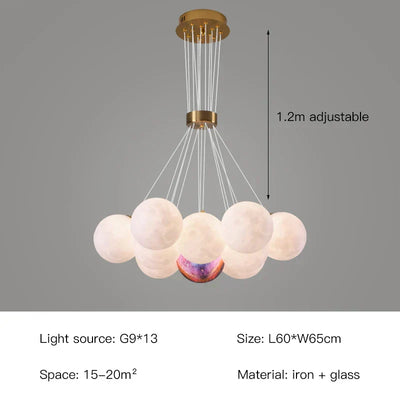 Lunara | Celestial Bubble Chandelier - OpalDwell