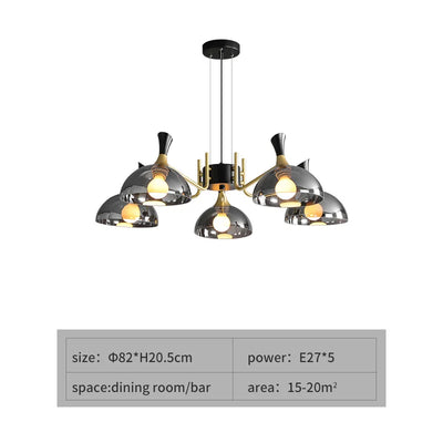 Lucentus | LED Chandelier in Black Glass - OpalDwell