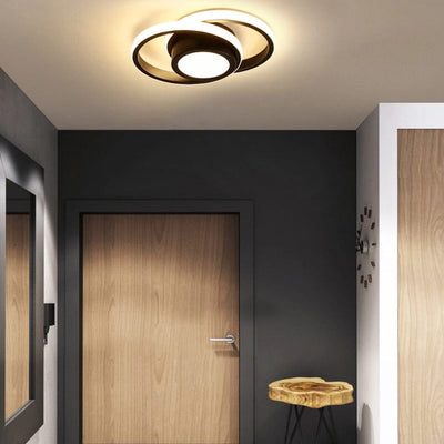 NovaGlow Elegant Modern Flush Mount Ceiling Light With Dual Color Options OpalDwell