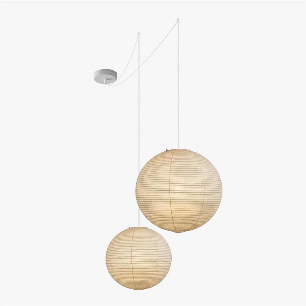 Kirei Studio Pendant Light Akari Inspired Mid Century Lamp OpalDwell