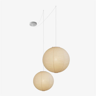 Kirei Studio Pendant Light Akari Inspired Mid Century Lamp OpalDwell