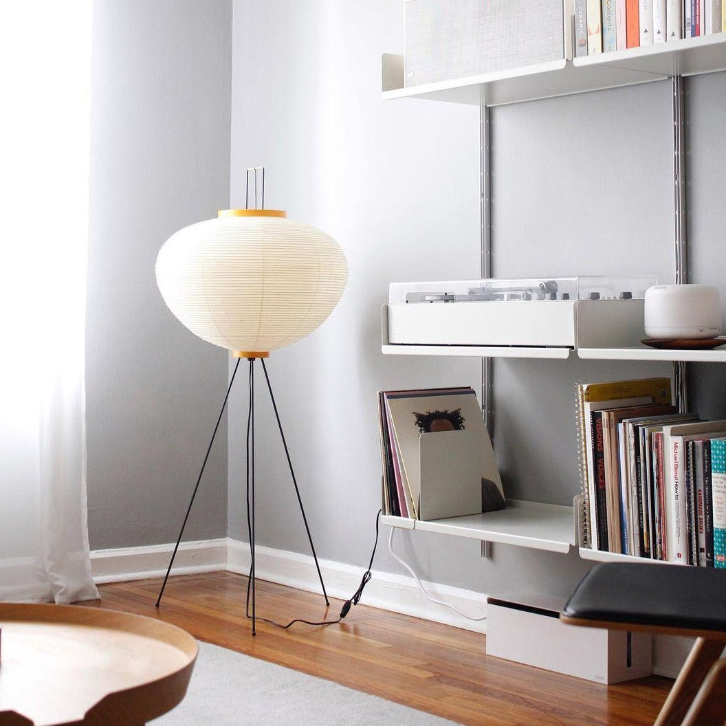 Kazumi Rice Paper Floor Lamp by OpalDwell Soft Ambient Glow OpalDwell
