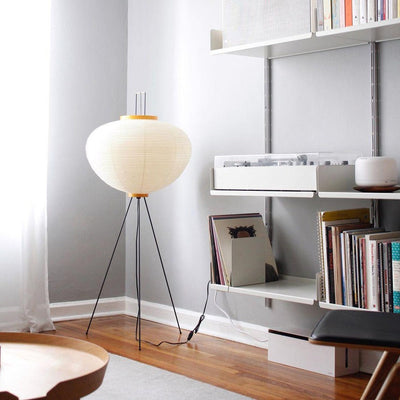 Kazumi Rice Paper Floor Lamp by OpalDwell Soft Ambient Glow OpalDwell