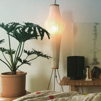 Kaze Rice Paper Floor Lamp - Japanese-Inspired Ambient Glow OpalDwell