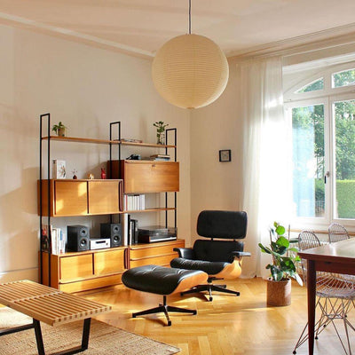 Kirei Studio Pendant Light Akari Inspired Mid Century Lamp OpalDwell
