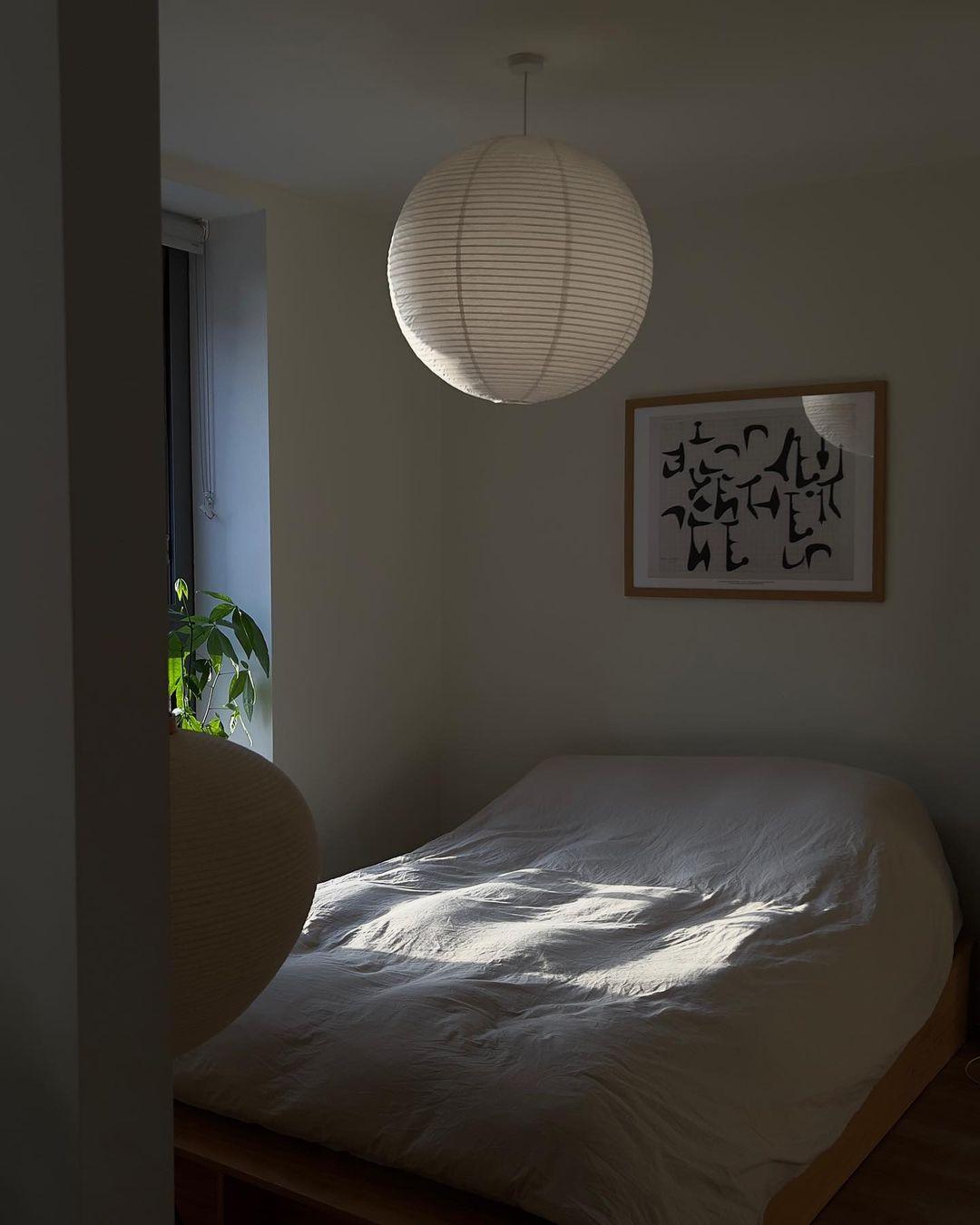 Kirei Studio Pendant Light Akari Inspired Mid Century Lamp OpalDwell