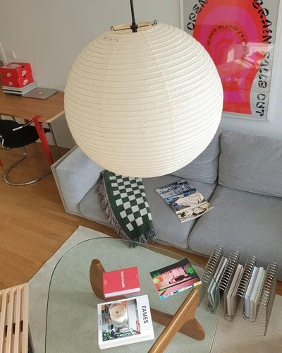 Kirei Studio Pendant Light Akari Inspired Mid Century Lamp OpalDwell
