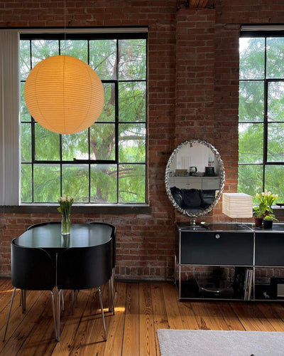 Kirei Studio Pendant Light Akari Inspired Mid Century Lamp OpalDwell