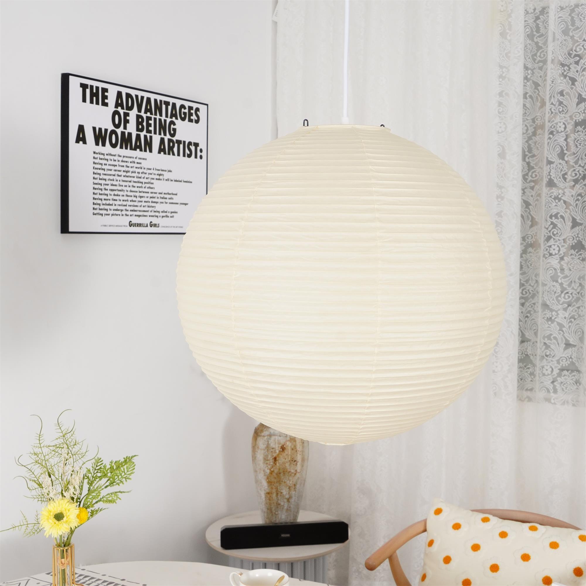 Kirei Studio Pendant Light Akari Inspired Mid Century Lamp OpalDwell