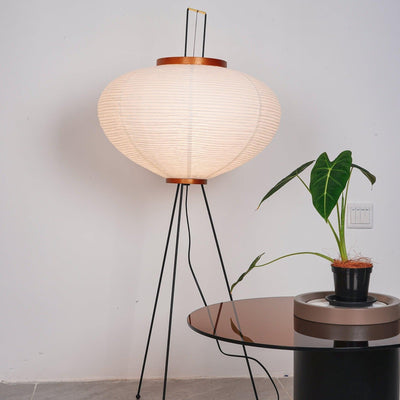 Kazumi Rice Paper Floor Lamp by OpalDwell Soft Ambient Glow OpalDwell