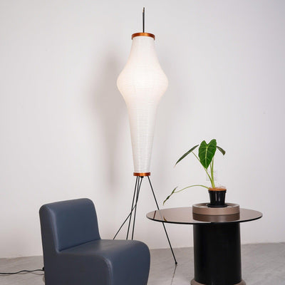 Kazumi Rice Paper Floor Lamp by OpalDwell Soft Ambient Glow OpalDwell