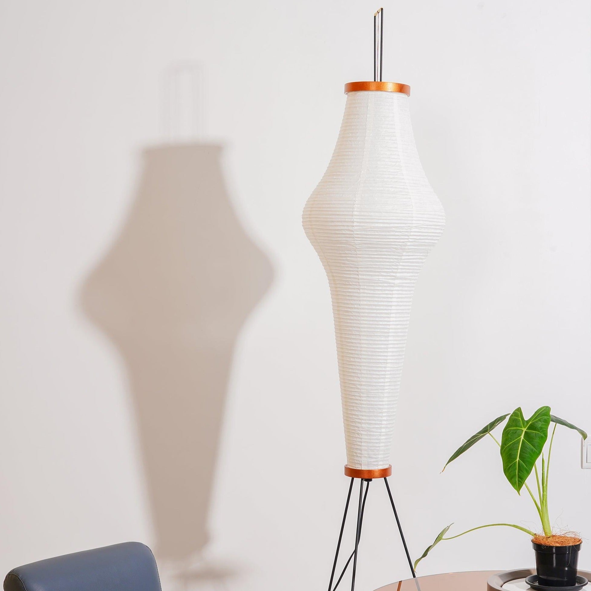 Kazumi Rice Paper Floor Lamp by OpalDwell Soft Ambient Glow OpalDwell
