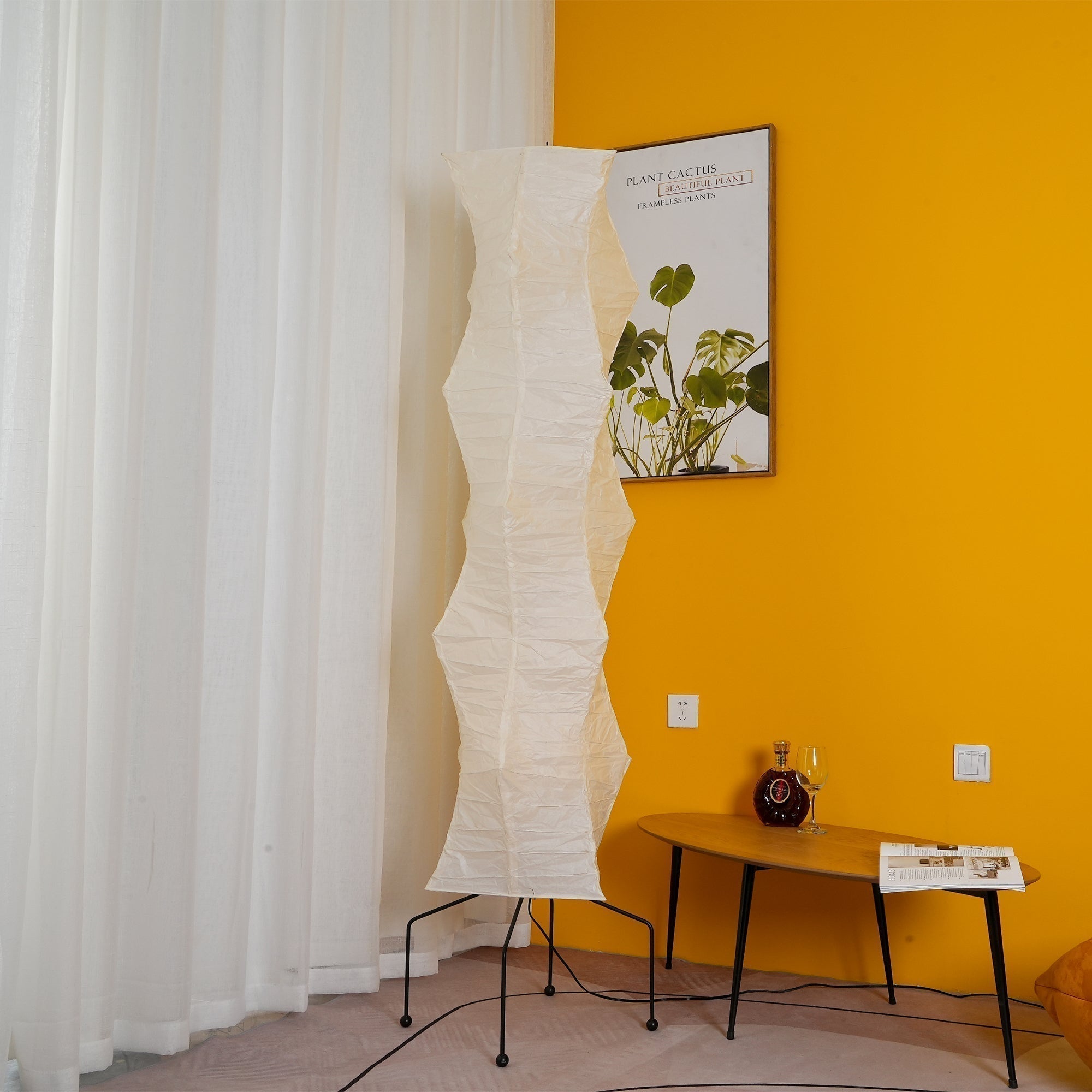 Kazumi Rice Paper Floor Lamp by OpalDwell Soft Ambient Glow OpalDwell