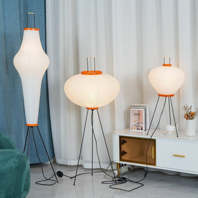 Kazumi Rice Paper Floor Lamp by OpalDwell Soft Ambient Glow OpalDwell