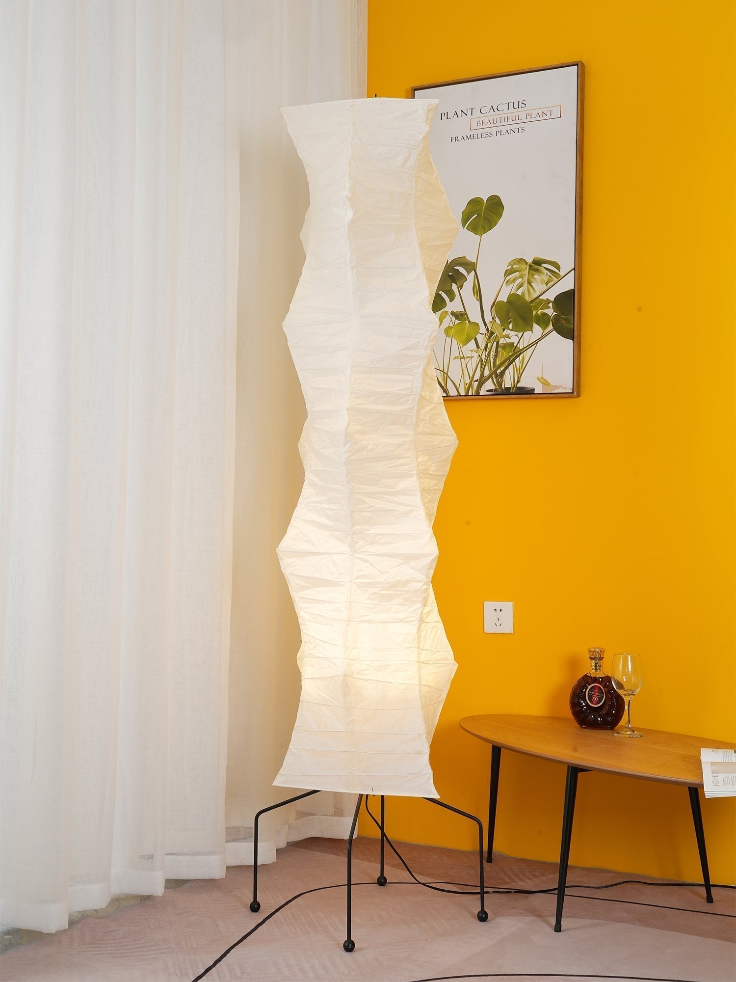 Kazumi Rice Paper Floor Lamp by OpalDwell Soft Ambient Glow OpalDwell