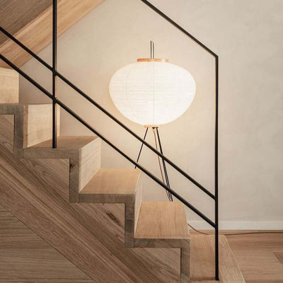 Kaze Rice Paper Floor Lamp - Japanese-Inspired Ambient Glow OpalDwell