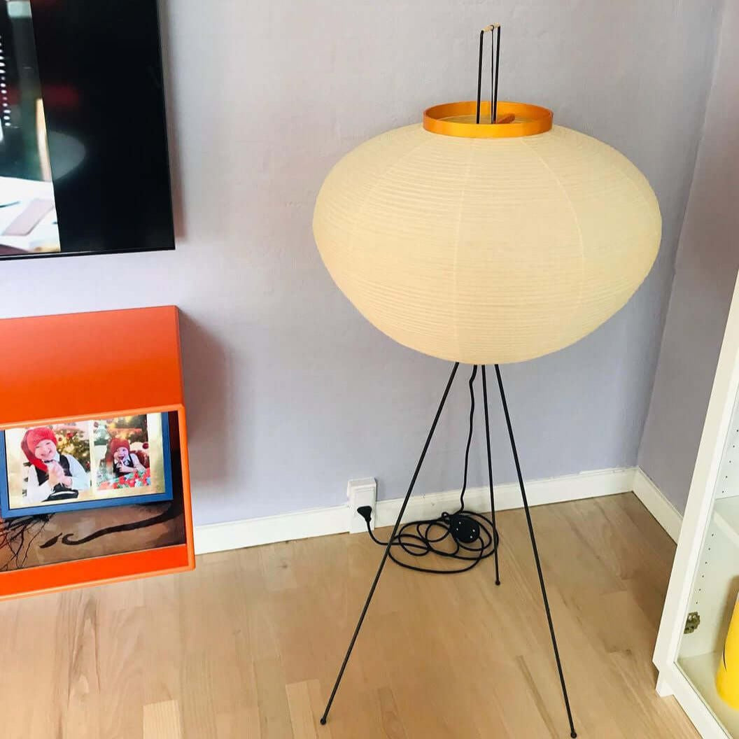Kazumi Rice Paper Floor Lamp by OpalDwell Soft Ambient Glow OpalDwell