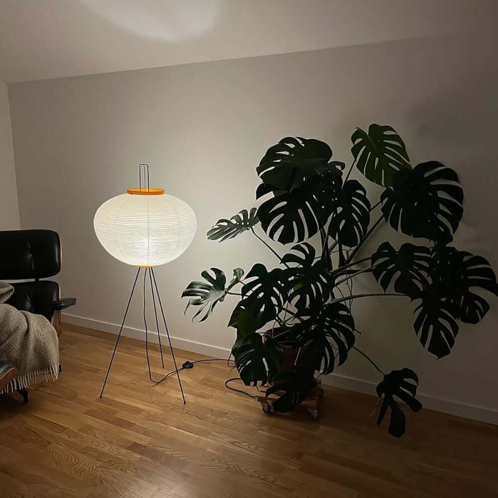 Kazumi Rice Paper Floor Lamp by OpalDwell Soft Ambient Glow OpalDwell
