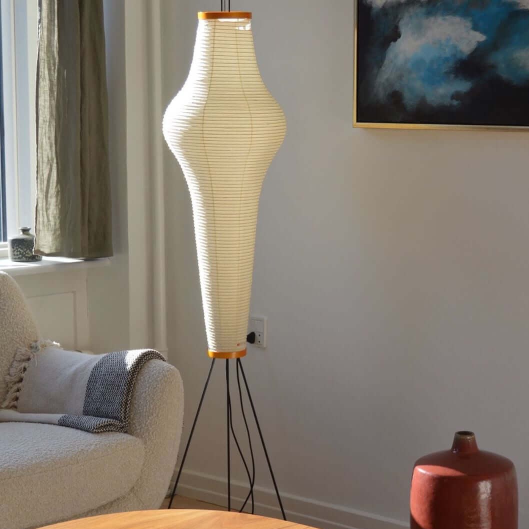 Kaze Rice Paper Floor Lamp - Japanese-Inspired Ambient Glow OpalDwell