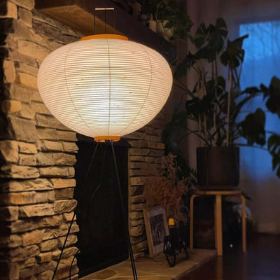 Kaze Rice Paper Floor Lamp - Japanese-Inspired Ambient Glow OpalDwell