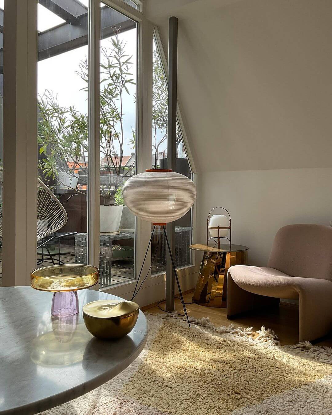 Kazumi Rice Paper Floor Lamp by OpalDwell Soft Ambient Glow OpalDwell