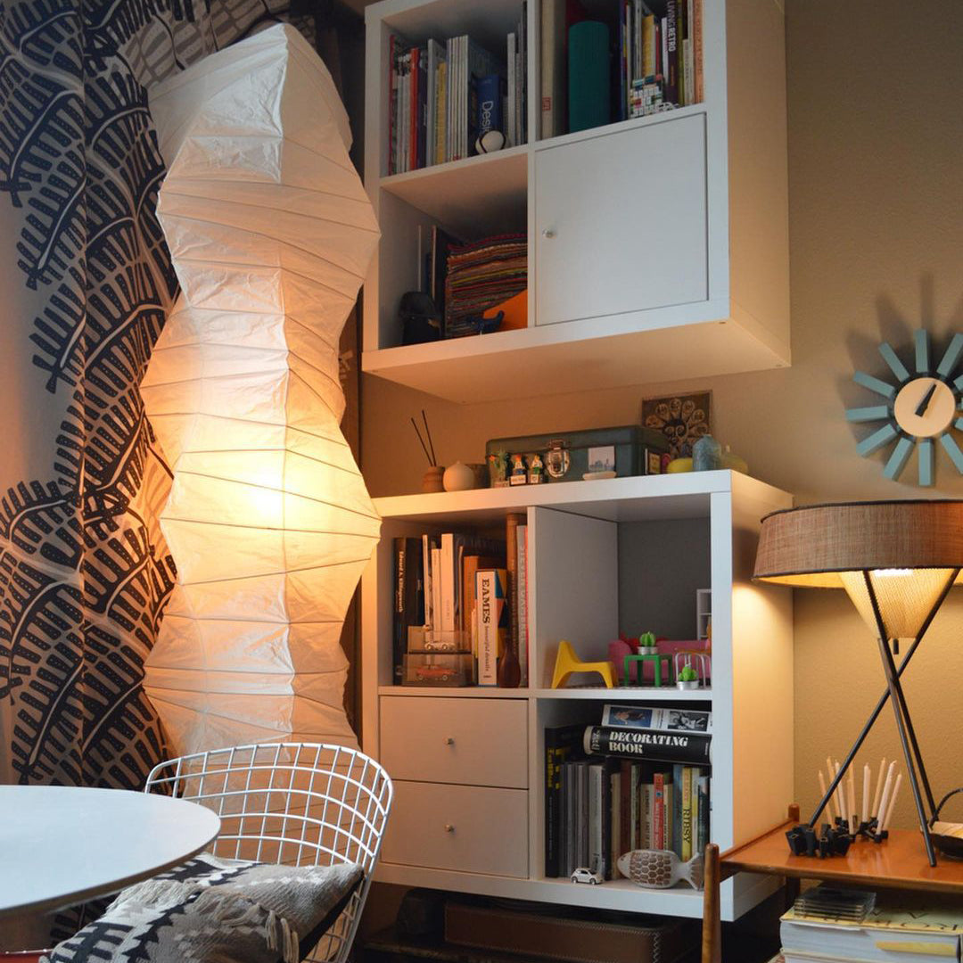 Kazumi Rice Paper Floor Lamp by OpalDwell Soft Ambient Glow OpalDwell