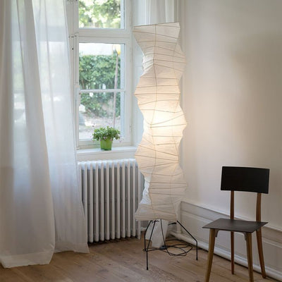 Kaze Rice Paper Floor Lamp - Japanese-Inspired Ambient Glow OpalDwell