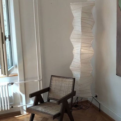 Kaze Rice Paper Floor Lamp - Japanese-Inspired Ambient Glow OpalDwell