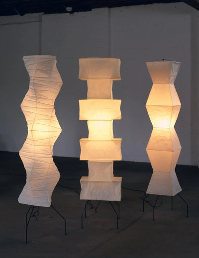Kaze Rice Paper Floor Lamp - Japanese-Inspired Ambient Glow OpalDwell