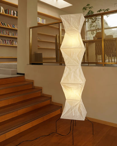 Kaze Rice Paper Floor Lamp - Japanese-Inspired Ambient Glow OpalDwell