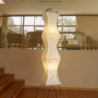 Kaze Rice Paper Floor Lamp - Japanese-Inspired Ambient Glow OpalDwell