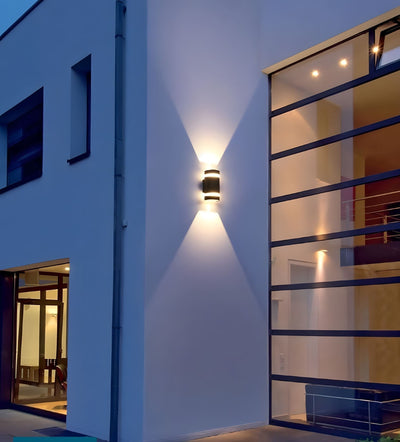 LuminaForge Modern Waterproof Outdoor Wall Sconce With LED Lighting - OpalDwell