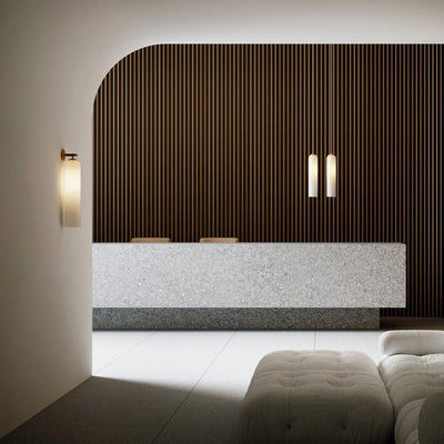 LumaGlass Wall Lamp Modern Glass Sconce for Cozy Spaces - OpalDwell