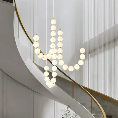 LustreNova Brass Necklace Chandelier For Elegant Spaces - OpalDwell