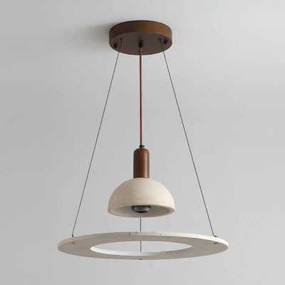 Travertine Modern Pendant Light With Designer Stone Chandelier For Dining And Living Rooms OpalDwell