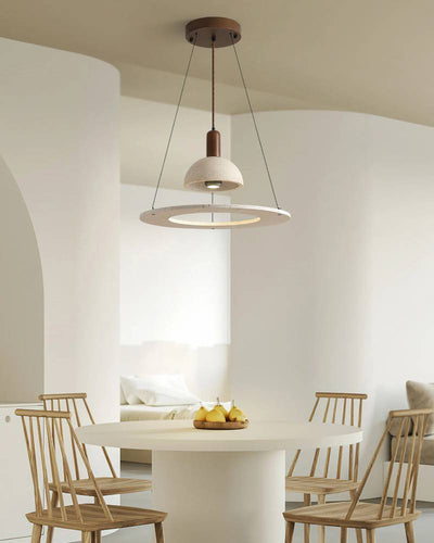 Travertine Modern Pendant Light With Designer Stone Chandelier For Dining And Living Rooms OpalDwell