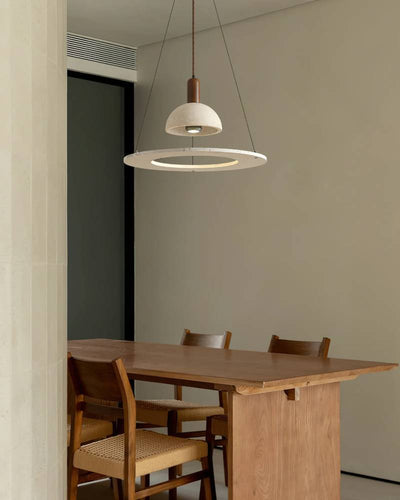 Travertine Modern Pendant Light With Designer Stone Chandelier For Dining And Living Rooms OpalDwell