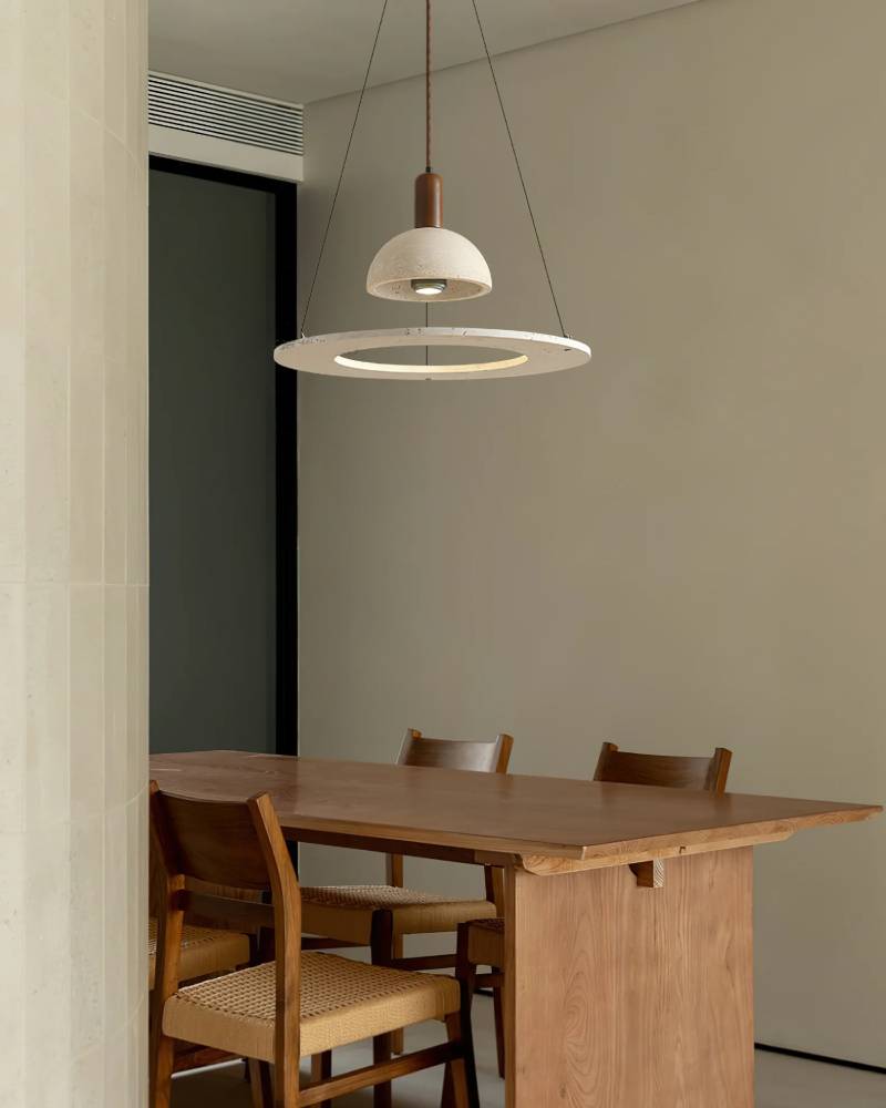 Travertine Modern Pendant Light With Designer Stone Chandelier For Dining And Living Rooms OpalDwell