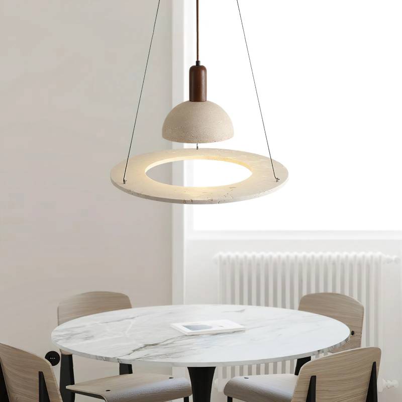 Travertine Modern Pendant Light With Designer Stone Chandelier For Dining And Living Rooms OpalDwell