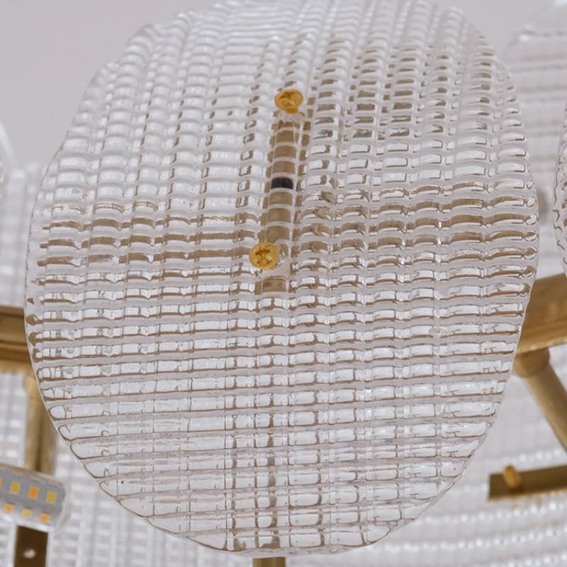 Contemporary Glass Leaf Chandelier With Luxury Gold Finish OpalDwell