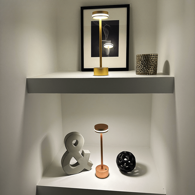 LumaNova Gold LED Table Lamp For Living Room And Bedroom With Soft Warm Light - OpalDwell