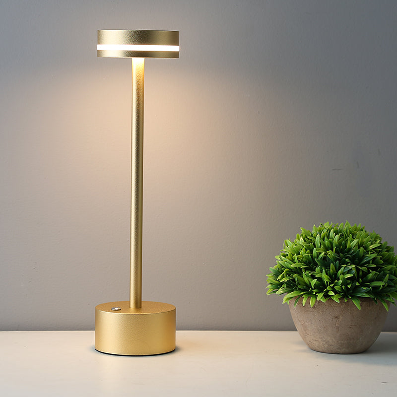 LumaNova Gold LED Table Lamp For Living Room And Bedroom With Soft Warm Light - OpalDwell