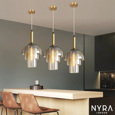Solace Champagne Glass Pendant - OpalDwell