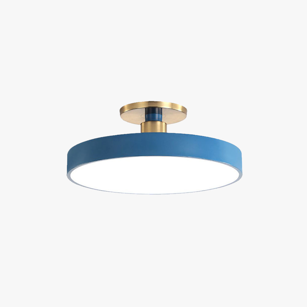 Vesper Flush Mount Ceiling Light Slim Round Fixture - OpalDwell