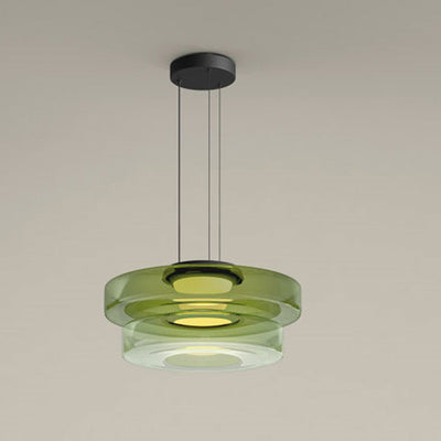 LumenCrest Bauhaus Glass Pendant For Kitchen Island - OpalDwell