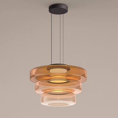 LumenCrest Bauhaus Glass Pendant For Kitchen Island - OpalDwell