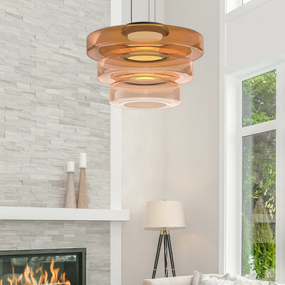 LumenCrest Bauhaus Glass Pendant For Kitchen Island - OpalDwell