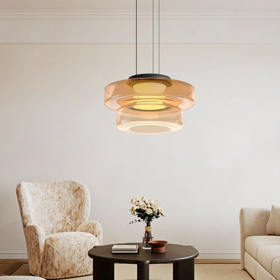 LumenCrest Bauhaus Glass Pendant For Kitchen Island - OpalDwell